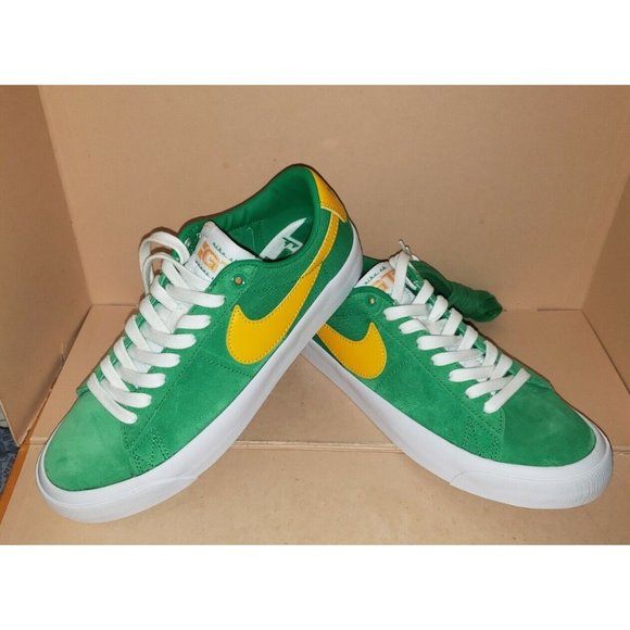 NIKE SB BLAZER LOW PRO GT MEN\'S SIZE 7.5 GREEN/YELLOW NEW Without BOX main image 5